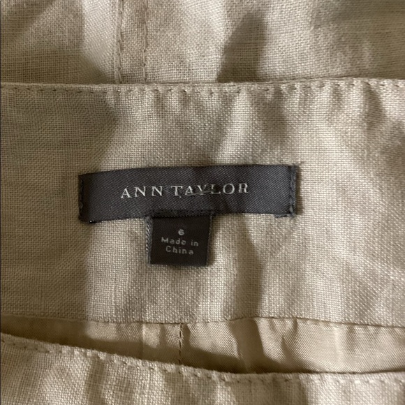 Ann Taylor Flare Linen Skirt - Picture 5 of 10